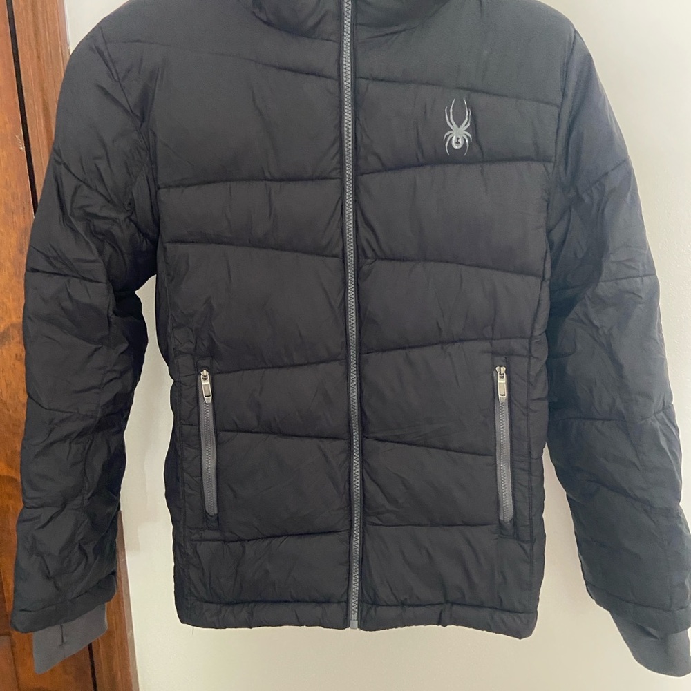 Spyder Black Jacket with Red Accents